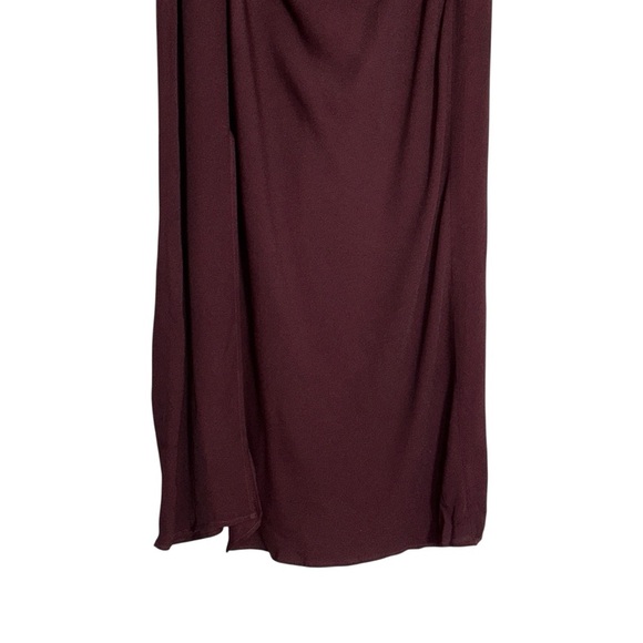 Reformation Burgundy Frasier Crewneck Midi Dress Womens 22 - Picture 4 of 9